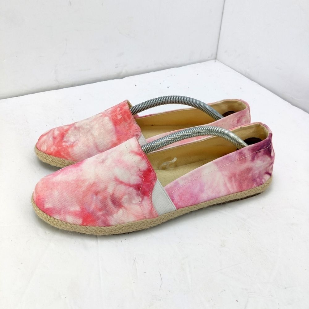 Tie Dye Pink Espadrille Slip On Loafer Flats Women's Sz 8 Siracha by Report